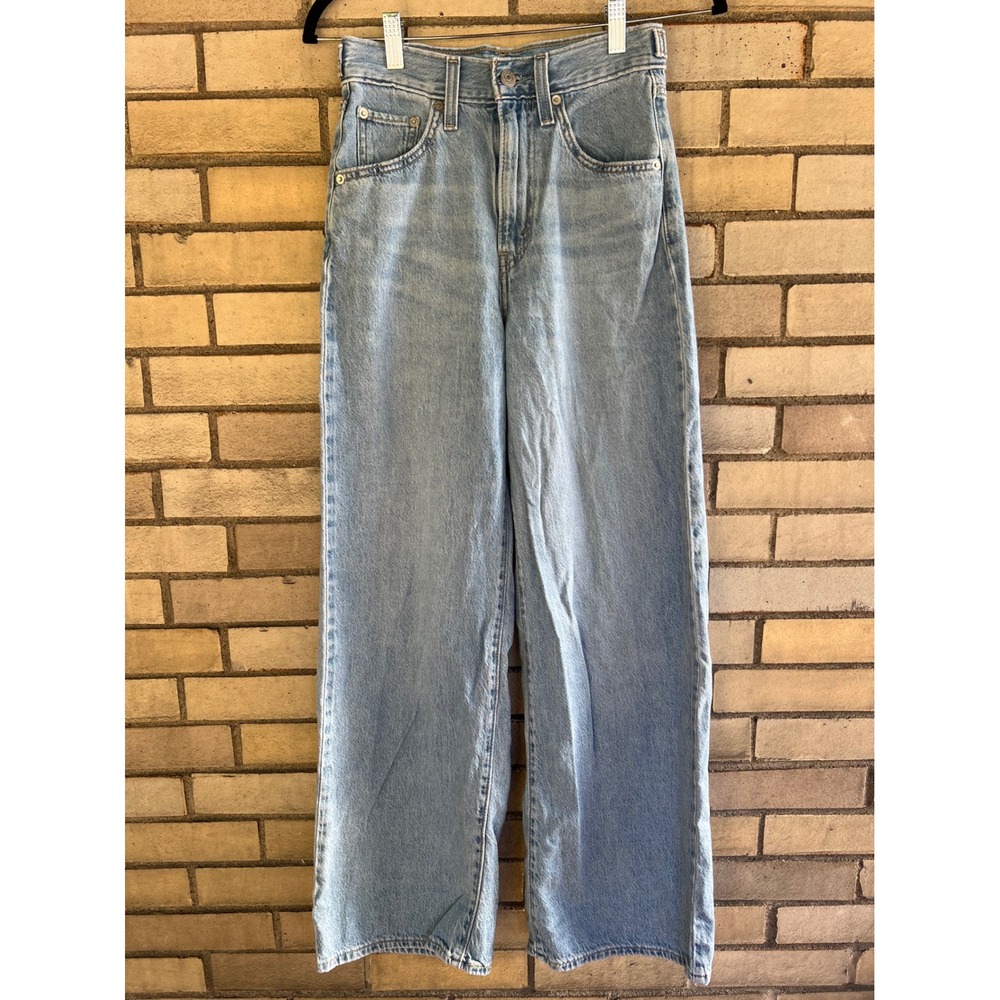 Levis Cinch Baggy Light Wash High Rise Wide Leg Denim Jeans Size 24 / 0 W24 L31